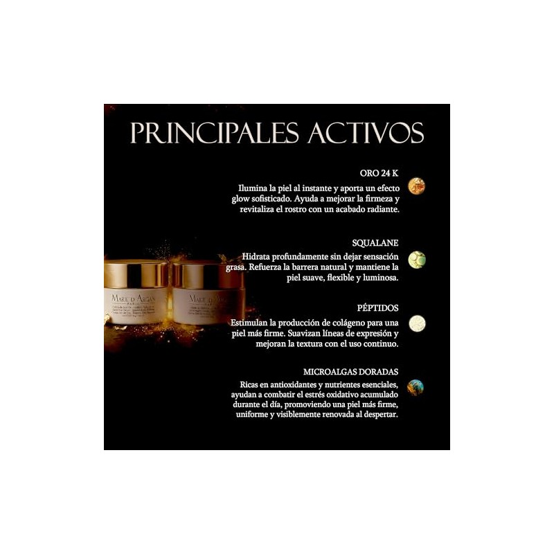 Marie Argan Dúo Crema Facial Oro 24k Día Noche 50g