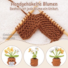 Mwmoeen Pocket Hug Positive Flower, Creative Knitting Wool, Positive Sunflower, Positive Potato, Positive Cactus, Best Friend Gifts for Girlfriend, Small Gifts for Women