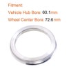 ZHTEAPR Wheel Hub Centric Rings 60.1 to 72.6 OD=72.6mm ID=60.1mm