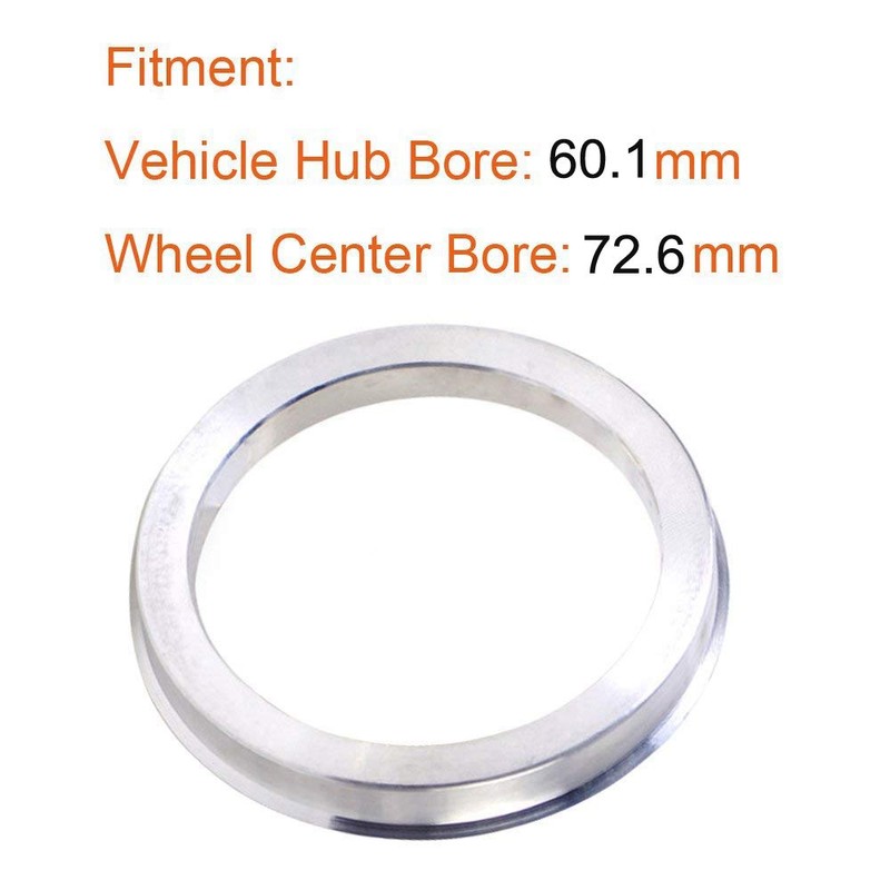 ZHTEAPR Wheel Hub Centric Rings 60.1 to 72.6 OD=72.6mm ID=60.1mm