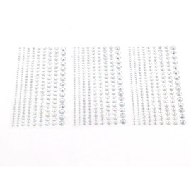 3Pcs Colorful Rhinestone Strip Sticker,Round Flatback Acrylic Temporary Tattoo Stickers Face Jewels Gem Stickers for DIY Crafts Decoration Nail Makeup