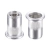 sourcing map M8 Rivet Nuts Aluminium Alloy Knurled Flat Head