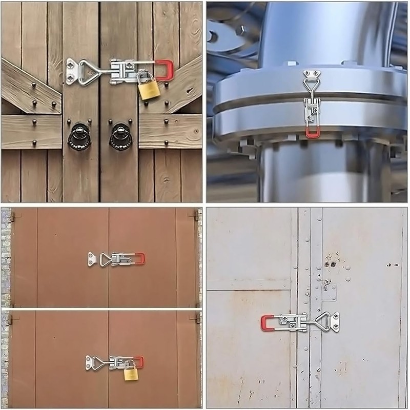 Toggle Clamp,2 pcs Adjustable Toggle Catch Toggle Latch Metal Clamps