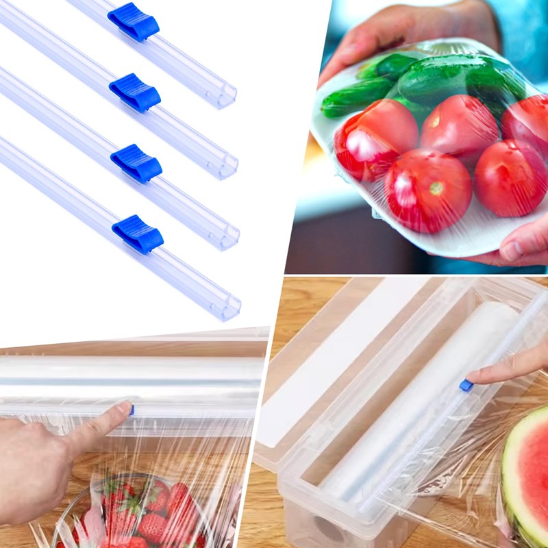Plastic Wrap Slide Cutter, 4 Pcs 13 Inch Wrapping Paper