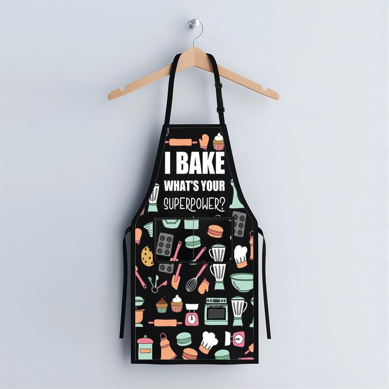 PLITI Baking Apron With Pocket for Best Baker Eve Gift