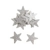 Silver Glitter Paper Star Confetti - 100 Pieces