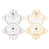 Aqevn 10pcs Ceramic B9A Silver Plated 9 Pin Vacuum Tube