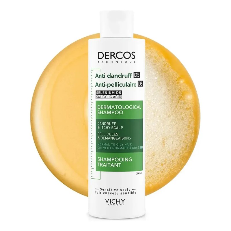 Vichy Shampoo Dercos Anticaspa 200 Ml Cabello Normal A Graso