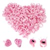 Anillos De Pegamento Para Extensin De Pestaas,100 Anillos Rosa