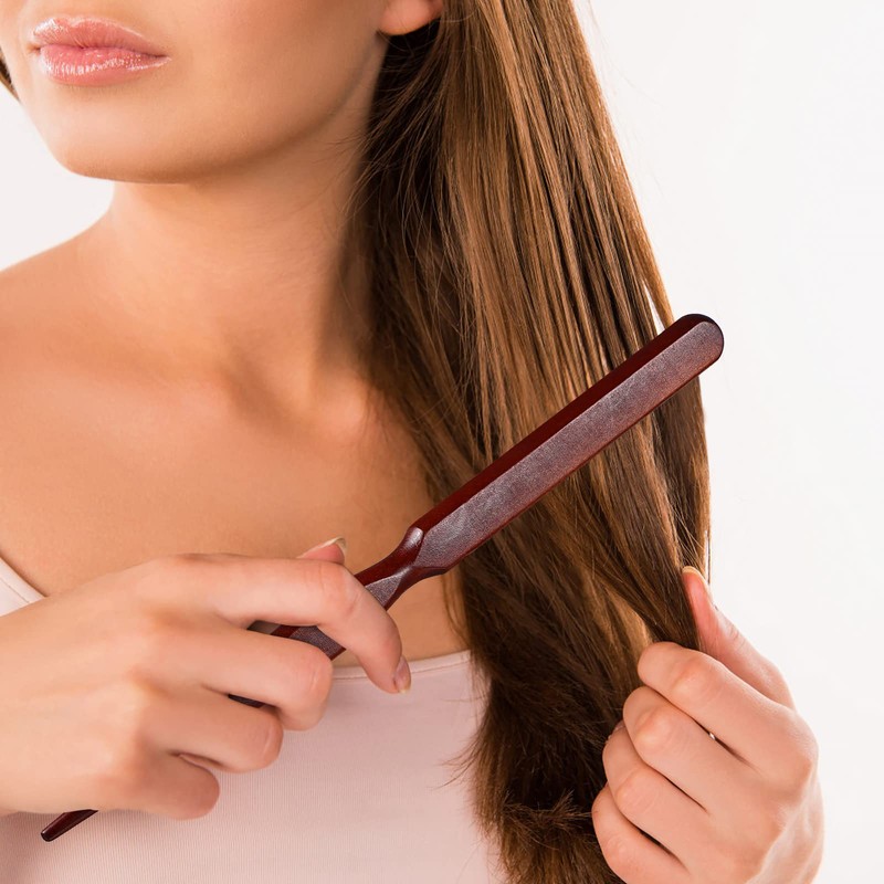 Frcolor Bristle Hair Brush Toupee Brush with Wooden Handle Teasing