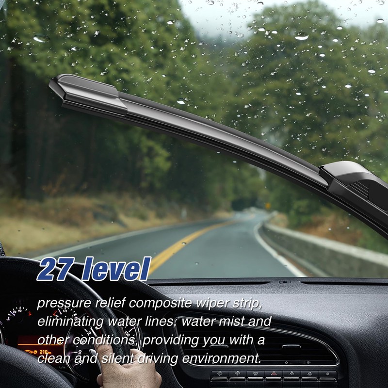 Silicone Wiper Blades 22 inch 2 Pack Replacement for 2024-2009