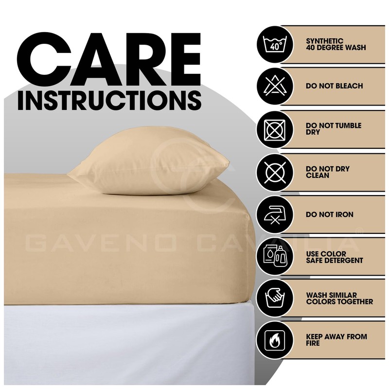 Super Soft King Size Fitted Sheets, Luxury Polyester 25 CM