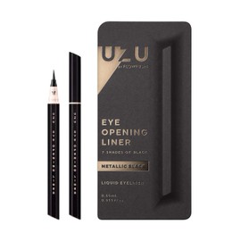 UZU By Flowfushi Seven Shades of Black [Metallic Black] Liquid Eyeliner, Hot Water Removable, Hypoallergenic