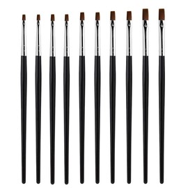 WeddHuis 10 Piece Nail Brush Set, Gel Nail Brush, UV Gel Brush Set, Nail Design Brush, Acrylic Nail Art Brush, for Home Nail Art, UV Gel Brush, Nail Accessories, Acrylic Fingernails