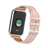 HOPMC Mi Band 8 Pro Fashion Metal Leather Bracelet Replacement