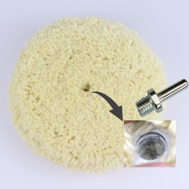 Woolous almohadillas para orejas de pulido y pulido de lana 100 Almohadilla de pulido de doble cara - almohadillas para orejas de pulido para corte compuesto de 2 caras y pulido de 8 pulgadas