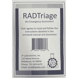 RADTriage Model50 Dosimeter & Self-indicating Instant Alert Dosimeters Practically Non-Destructible, Tamper Resistant, Tamper Evident Highly Reliable & Robust Emergency Dosimeter