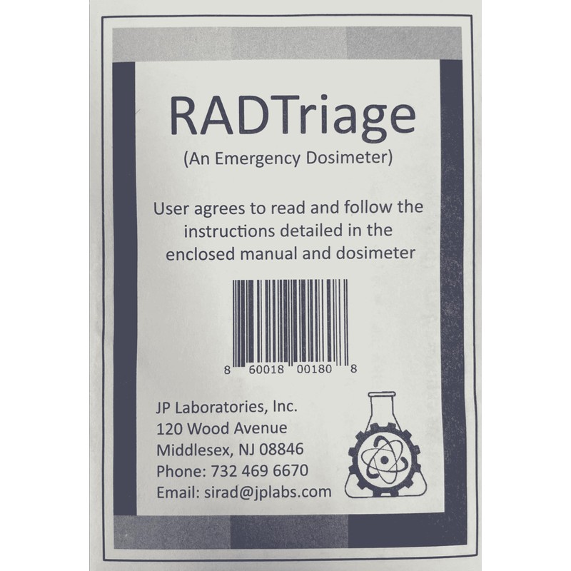RADTriage Model50 Dosimeter & Self-indicating Instant Alert Dosimeters Practically Non-Destructible,