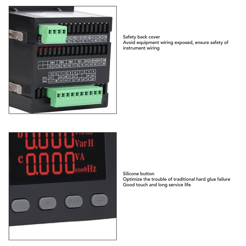 3 Phase Digital Ammeter Intelligent Multi Function Energy Power Meter