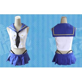GK-O Game Anime Kantai Collection KAN Colle Shimakaze Cosplay Costume Uniform Outfit (Asian Size Large) White