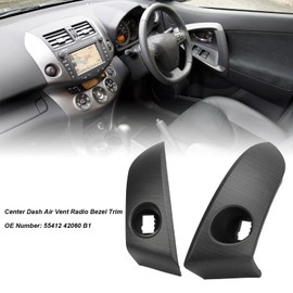 55412-42060-b1 Embellecedor de Bisel de Radio de Ventilación de Aire Central para2006-2012, Mejora la Apariencia y Construcción Duradera