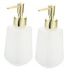 ABOOFAN 2pcs Refillable Ceramic Shampoo Dispenser Elegant Bathroom Soap Pump