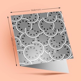 1 x Greeting Card BW - Watermelon Fruit Healthy Living - Blank Birthday Celebration Anniversary #42219