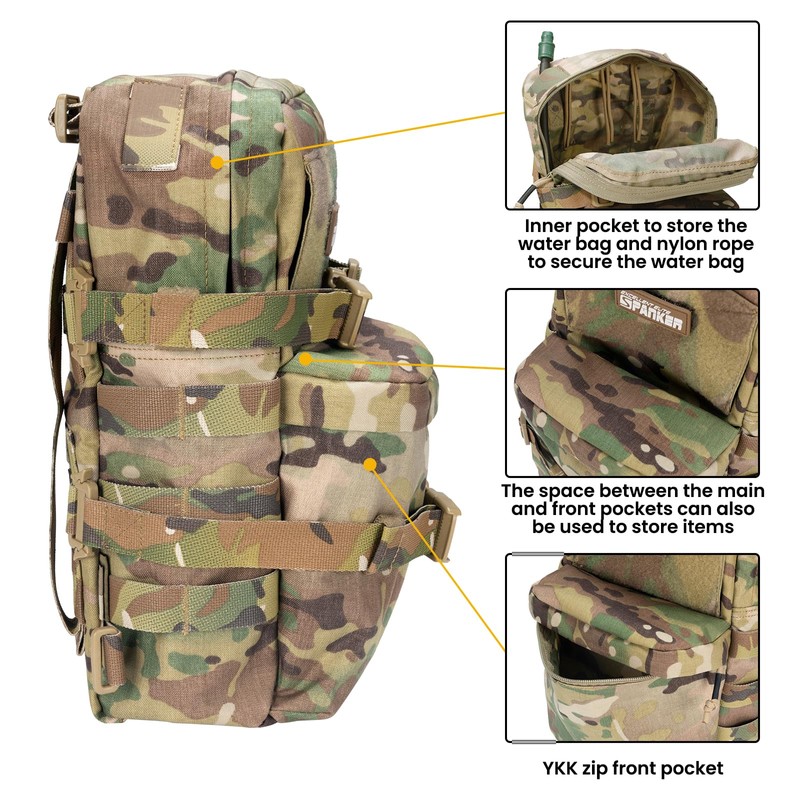 EXCELLENT ELITE SPANKER Tactical Small MOLLE Hydration Pack Water Bladder