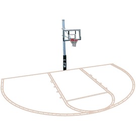 ZivPlay - Kit de marcado de cancha de baloncesto, kit de plantillas para cancha de baloncesto para entrada de concreto para pintar líneas...