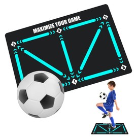 Trendecor Football Mat, Football Mat, 60 x 90 cm, Sports Mat, Quiet, Non-Slip, Shock-Absorbing Football, Step Training Mat, Ball Control Training Mat for Children and Football Lovers