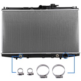 2148 Radiator 8MM-10MM 30MM-50MM Hose Clamp - Compatible with 1998 1999 2000 2001 2002 for Honda Accord Aluminum Radiators replace 2148