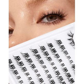 Onlyall Lash Clusters Eyelash Extensions Pre-styled False Eyelashes Clusters Natural C Curl Lash Clusters Wispy False Lashes Clusters Eyelash Clusters Wispy-11