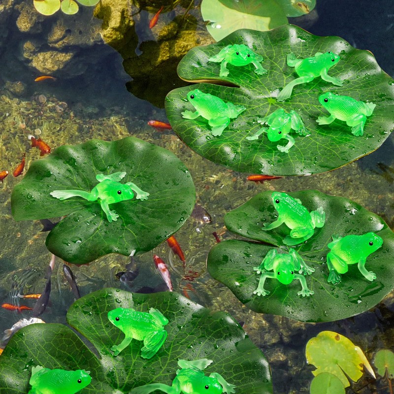 HFWTWPY 30PCS Toy Frogs for Kids, Realistic Mini Rubber Frog