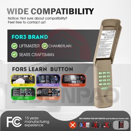 878Max 877LM Universal LiftMaster Chamberlain MyQ Craftsman Wireless Garage Door Keypad【12-Years-Warranty】