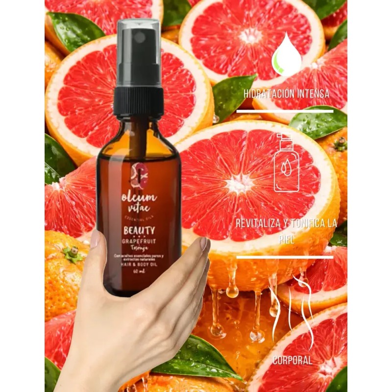 Aceite Para Cabello Con Aceite Esencial De Toronja 60ml