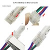 Masterwon 4-Pin Solderless LED Strip Connector for 10mm COB RGB