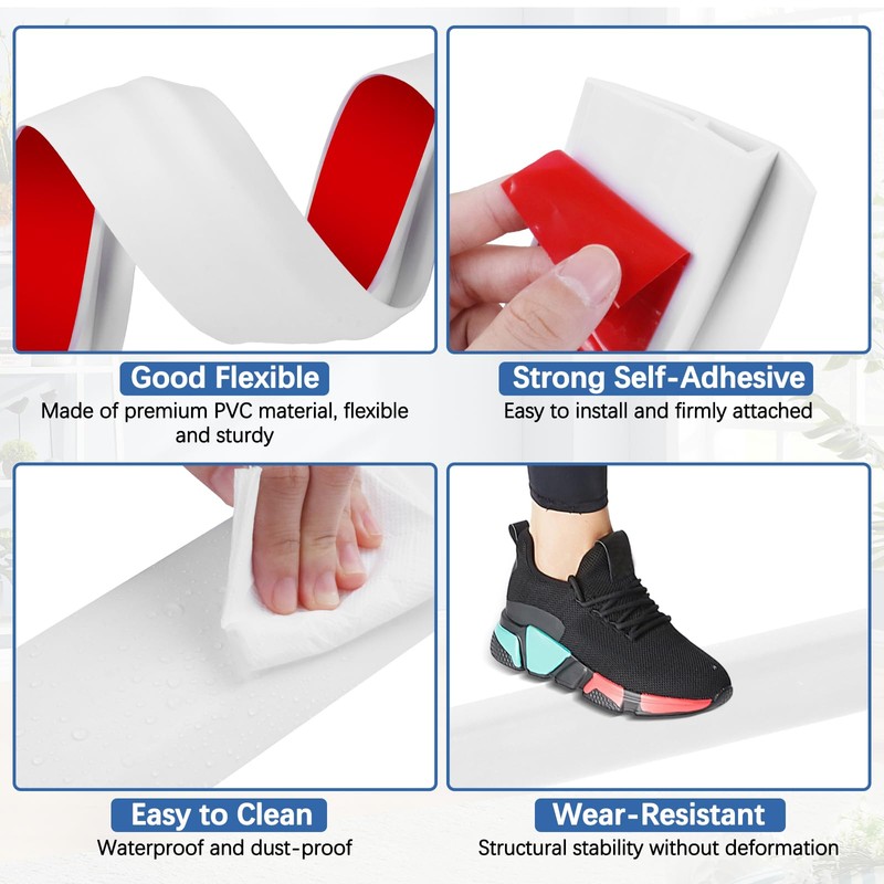 Vinyl Door Threshold Flooring Transition Strip Self Adhesive Carpet Edging