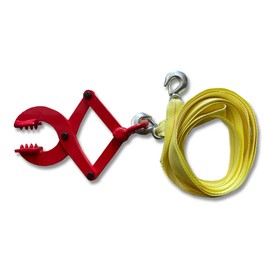 Voyager Tools Heavy Duty 2" X 20ft Tow Strap and 2000LB Truck Pallet Puller Clamp Kit Nylon Webbing