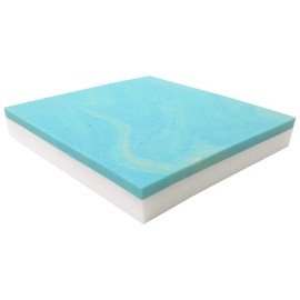 Foamma 3" x 20" x 20" Cooling Gel-Infused Memory Foam Cushion, High Density Foam Base, Medium Firm, Seat Replacement, Padding, Chair Cushion Square Foam, Dining Chairs, Wheelchair Cushion Replacement