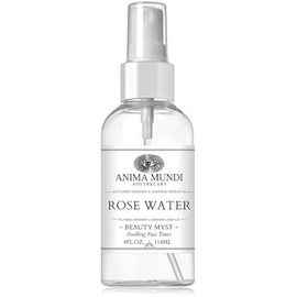Anima Mundi Apothecary Soothing Rose Water Face Toner - Beauty Myst Facial Spray Helps Reduce Redness, Calm Skin, & Slow Signs of Aging - Made with Rose Distillate & Hints of Citrus (4 oz/118 ml)