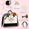 4MELLY 60th Birthday Gifts for Women Canvas Tote Bag Unique