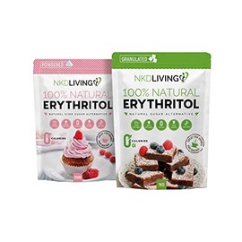 Granulated 1kg Erythritol + Powdered Erythritol 200g Bundle by NKD Living
