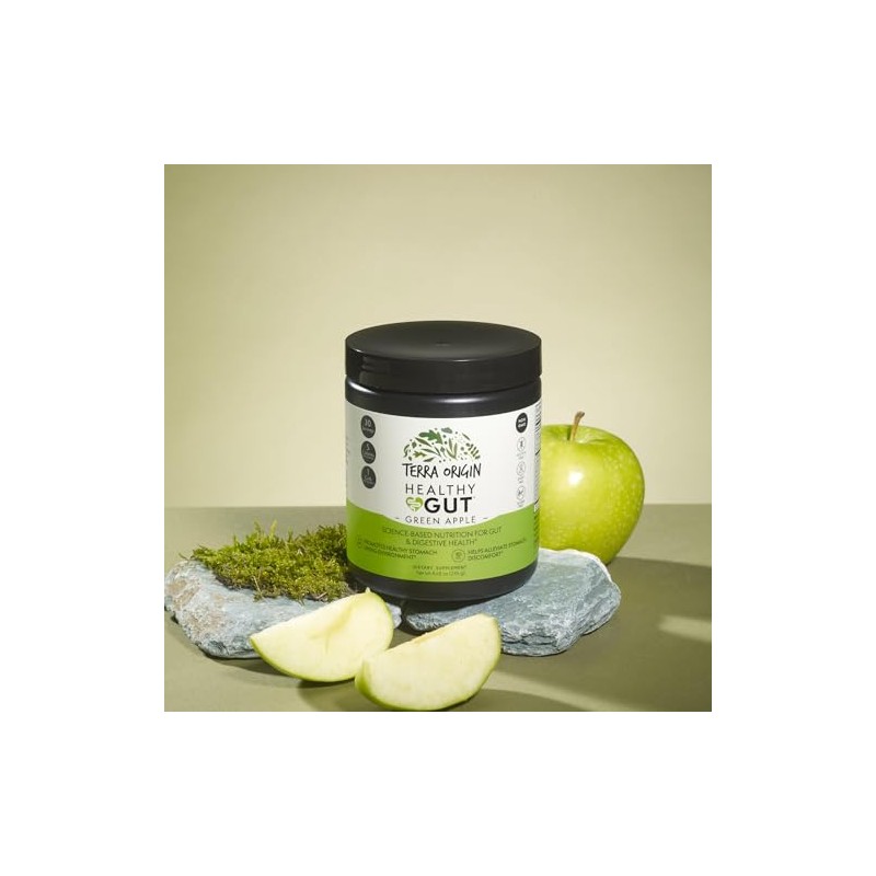 TERRA ORIGIN- Healthy Gut Green Apple 30 porciones con LGlutamina,