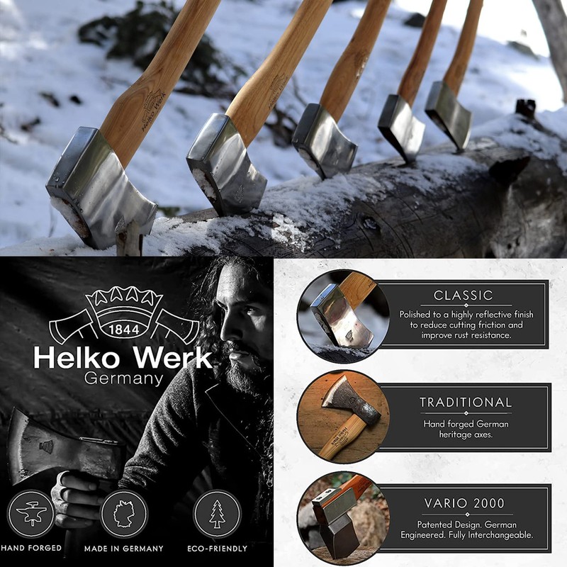 1844 Helko Werk Germany Classic Pathfinder Hatchet - Made in