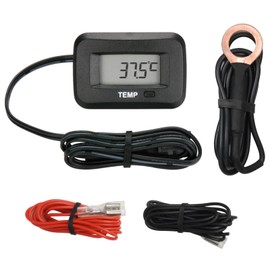 NInE-ROnG Digital Engine Temperature Gauge Temp Measuring Instrument High Temperature Alert Use for Engine, Scooter, Motorcycle, Tractor, Outboard Motor
