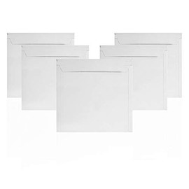 Amiff Pack of 25 White Rigid Paperboard Photo Mailers 6 x 6 Stay Flat, No Bend 6x6 Self Sealing Documents Chipboard Envelopes for Mailing Shipping Packaging and Packing