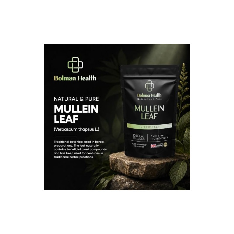 Mullein Leaf Extract 10:1 Capsules | 1000mg Per Serving |