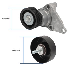 90K-38158C Serpentine Belt Tensioner Tool Drive Component kit Fits for Silverado 1500 2500 3500 2002-2007 Avalanche Suburban 1500 2002-2006 Hummer H2 Savana Sierra 1500 12555609 12626222