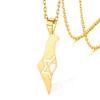 VASSAGO Israel Palestine Map Necklace for Women Men Stainless Steel