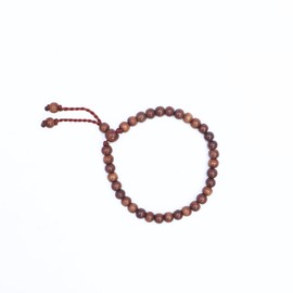 Adjustable 7-9 inch Exotic Iron Wood 33-bead Bracelet with 5x6 mm-beads - Tasbih Prayer Bead, Sibha, Misbaha, Subha Bracelet in GIFT BOX